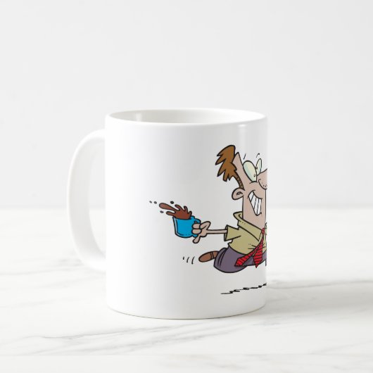 Man met koffie koffiemok (Voorkant links)