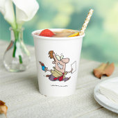 Man met koffie papieren bekers