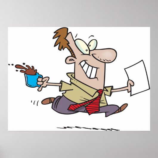 Man met koffie poster (Voorkant)