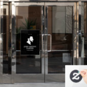 Man met Logo van reuzel Raamsticker (Kantoordeur)