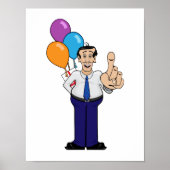 Man met luchtballonnen poster (Voorkant)