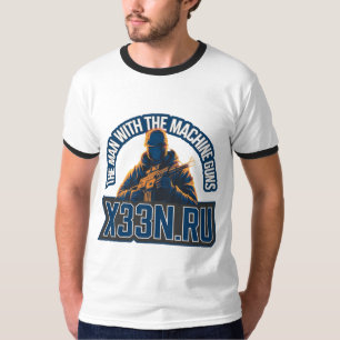 Man met Machine Pistolen T-shirt