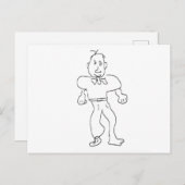 Man met One Shoe jGibney Het museum Zazzle Briefkaart (Voorkant / Achterkant)