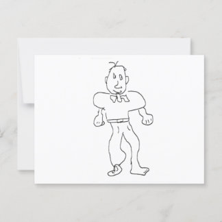 Man met One Shoe jGibney Het museum Zazzle Briefkaart