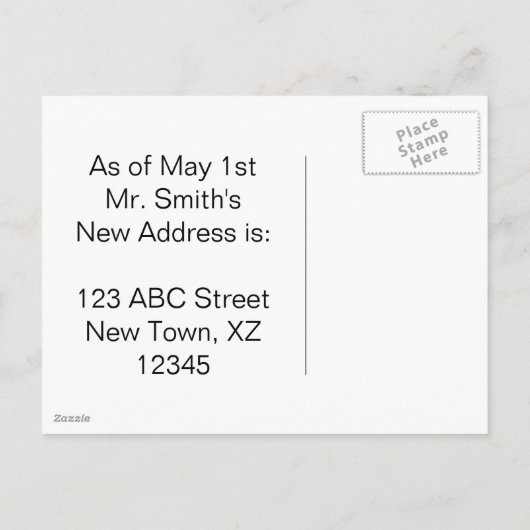  Man met paraplu Aankondigingskaart (Achterkant)