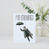 Man met paraplu Aankondigingskaart (Staand voorkant)