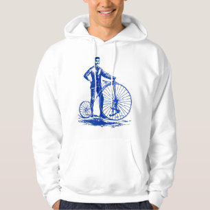 Man met Penny Farthing - marine Hoodie
