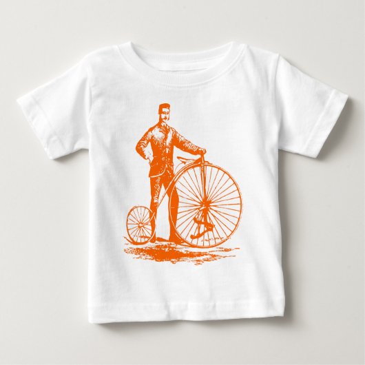 Man met Penny Farthing - Oranje (Voorkant)