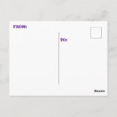 " MAN MET PENSIOEN OP HET STRAND " BRIEFKAART (Achterkant)