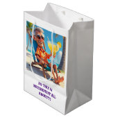 " MAN MET PENSIOEN OP HET STRAND " MEDIUM CADEAUZAKJE (Voorkant Gekanteld)