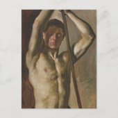 Man met personeel briefkaart (Voorkant)