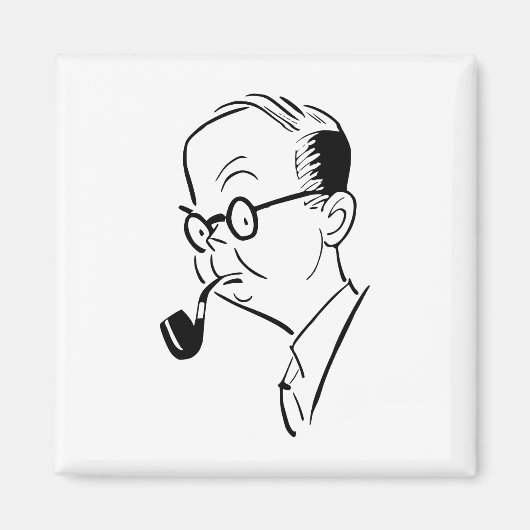 Man met pijp magneet (Voorkant)