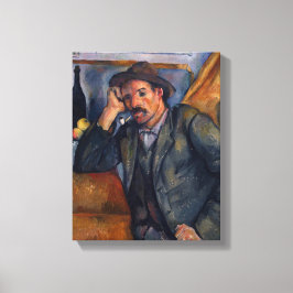 Man Met Pijp - Paul Cezanne - c1890 Canvas Afdruk