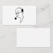 Man met pijp visitekaartje (Voorkant / Achterkant)