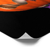 Man met pompoen, met gemiddelde Jack O Lantern Hal Poster (Hoek)