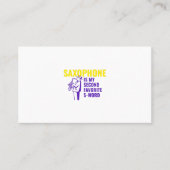 Man met saxofone visitekaartje (Voorkant)