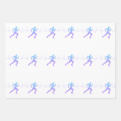 Man met Silhouette Gradiënt en hartslag Lijn Inpakpapier Vel (Voorkant 2)