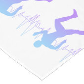 Man met Silhouette Gradiënt en hartslag Lijn Korte Tafelloper (Hoek)