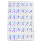 Man met Silhouette Gradiënt en hartslag Lijn Medium Cadeauzakje (Voorkant)