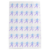 Man met Silhouette Gradiënt en hartslag Lijn Medium Cadeauzakje (Achterkant)