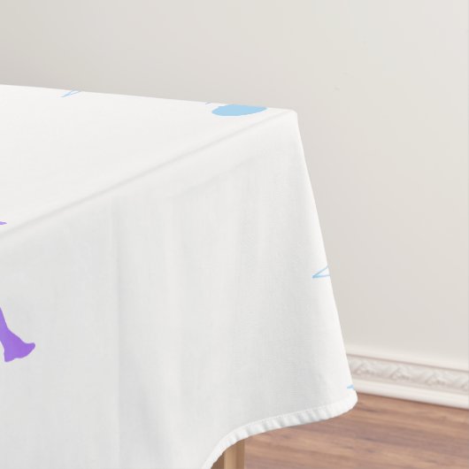 Man met Silhouette Gradiënt en hartslag Lijn Tafelkleed (Voorbeeld)