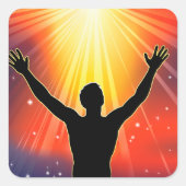 Man met Stickers in de armen (Voorkant)