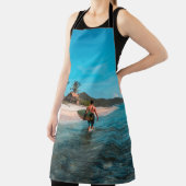 Man met surf in waterlichaam schort (Insitu)