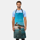 Man met surf in waterlichaam schort (Gedragen)
