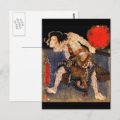 Man met Tattoos, Kunisada Japans kunstwerk Briefkaart (Voorkant / Achterkant)