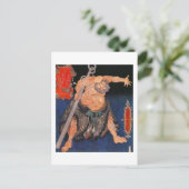 Man met Tattoos, Kunisada Japans kunstwerk Briefkaart (Staand voorkant)
