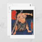 Man met Tattoos, Kunisada Japans kunstwerk Briefkaart (Voorkant / Achterkant)