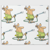 Man met tuinslang cadeaupapier (Vlak)