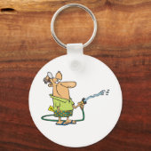 Man met tuinslang sleutelhanger (Voorkant)