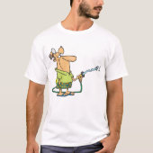 Man met tuinslang t-shirt (Voorkant)