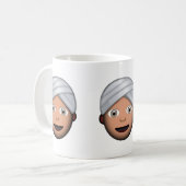Man met turban emoji koffiemok (Voorkant links)