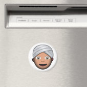 Man met turban emoji magneet (Insitu (Vaatwasser))