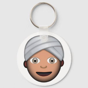 Man met turban emoji sleutelhanger