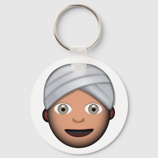 Man met turban emoji sleutelhanger (Voorkant)