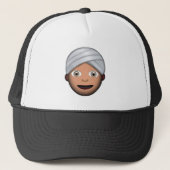 Man met turban emoji trucker pet (Voorkant)