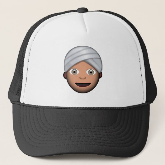 Man met turban emoji trucker pet (Voorkant)