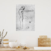 Man met uitgestrekte armen van Gustav Klimt Poster (Keuken)