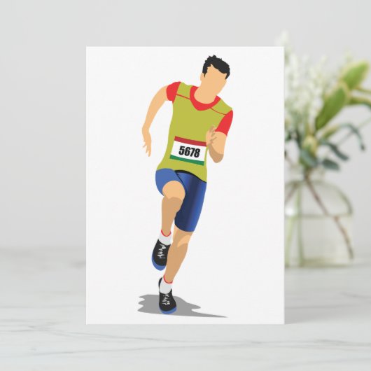 Man met uitnodigingen (Staand voorkant)