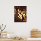 Man met valk poster (Keuken)