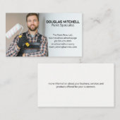 Man met verfrol visitekaartje (Voorkant / Achterkant)