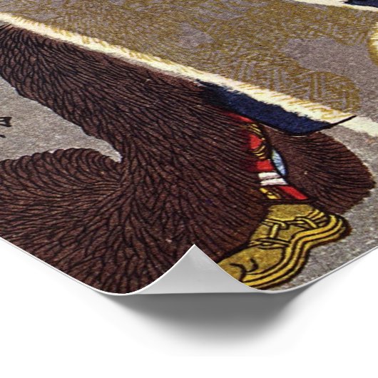 Man met vosmetteloestel poster (Hoek)