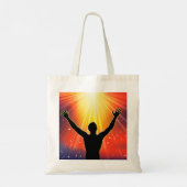 Man met wapentuig verhoogde Canvas tas (Achterkant)