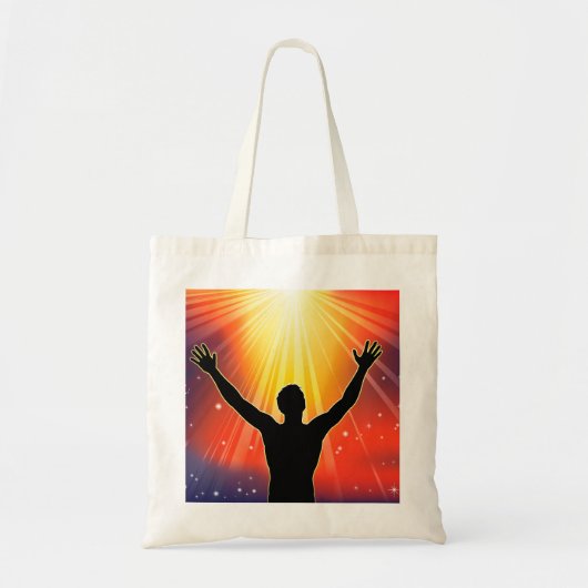 Man met wapentuig verhoogde Canvas tas (Voorkant)