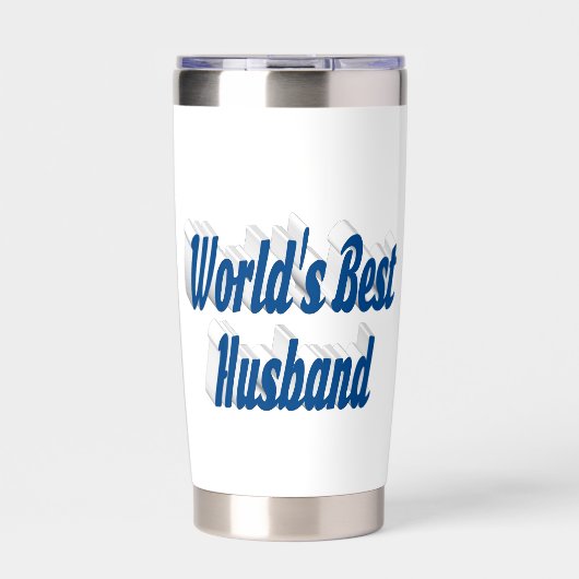 Man met zee blauw halve tekst geïsoleerde drinkbeker (Voorkant)