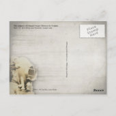 Man met zuurstofhelm in een kolenmijn briefkaart (Achterkant)