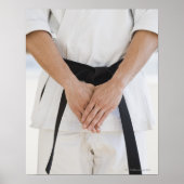 Man met zwarte karate gordel poster (Voorkant)